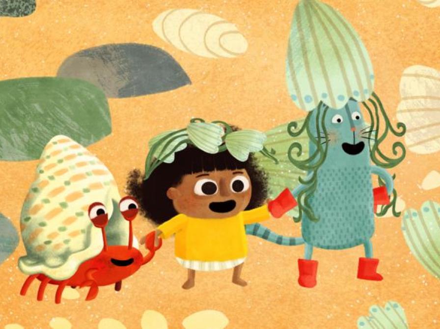 Stilbillede fra "Lille Tut og eremitkrebsen"